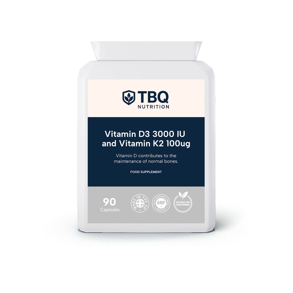Vitamin D3 3000 IU and Vitamin K2 100µg – 90 Capsules