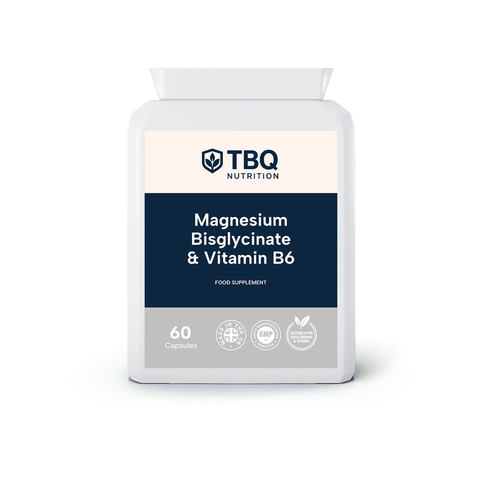 Magnesium Bisglycinate 300mg & Vitamin B6 60 Capsules